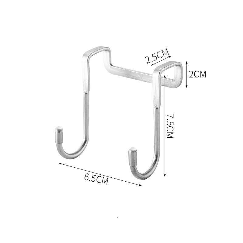 1pc Iron Cabinet Traceless Hook, Six Hooks Storage Hanger, Multi