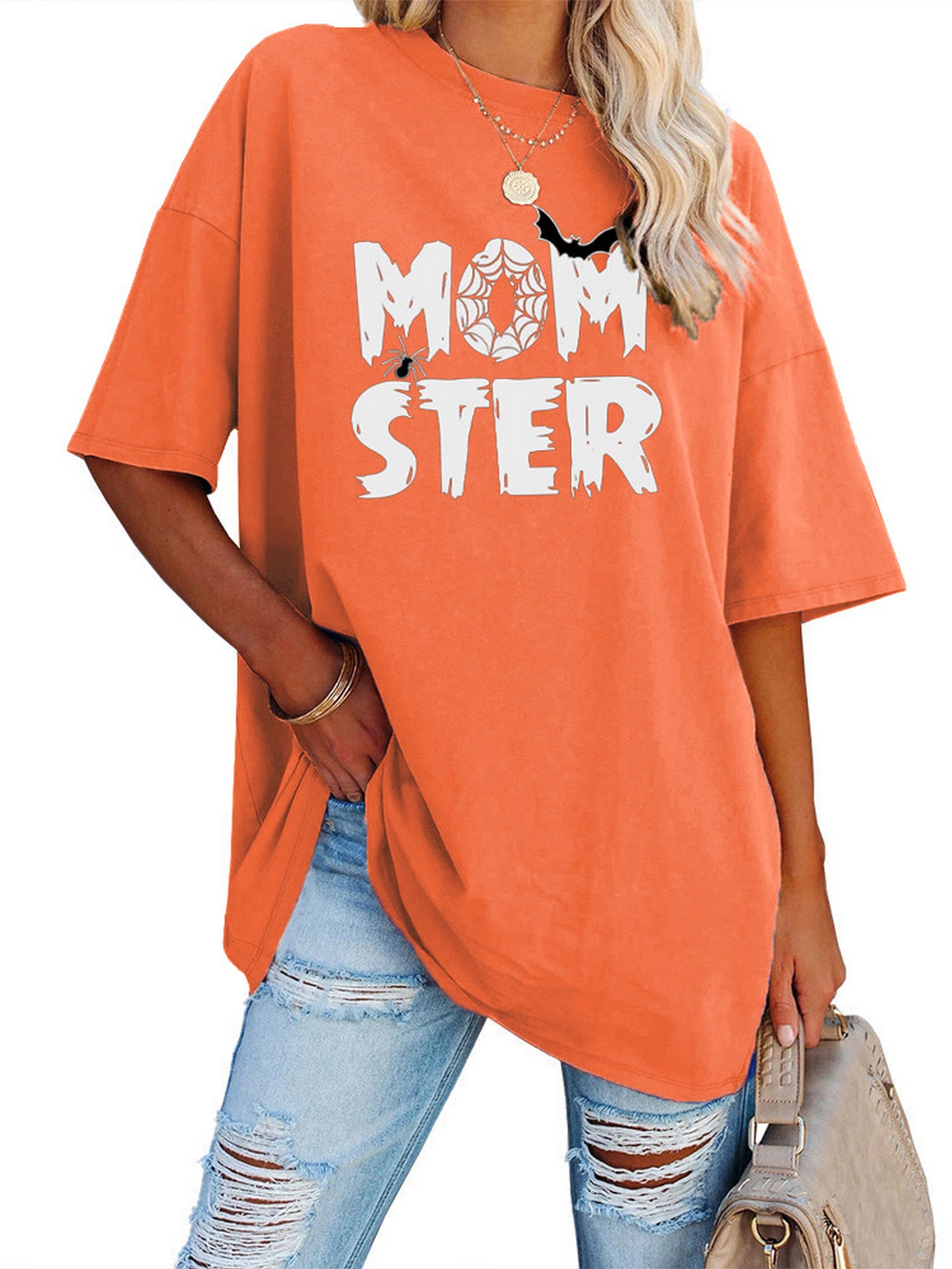 Oversized T shirt Moms Loose Long Boyfriend Style T shirt Temu