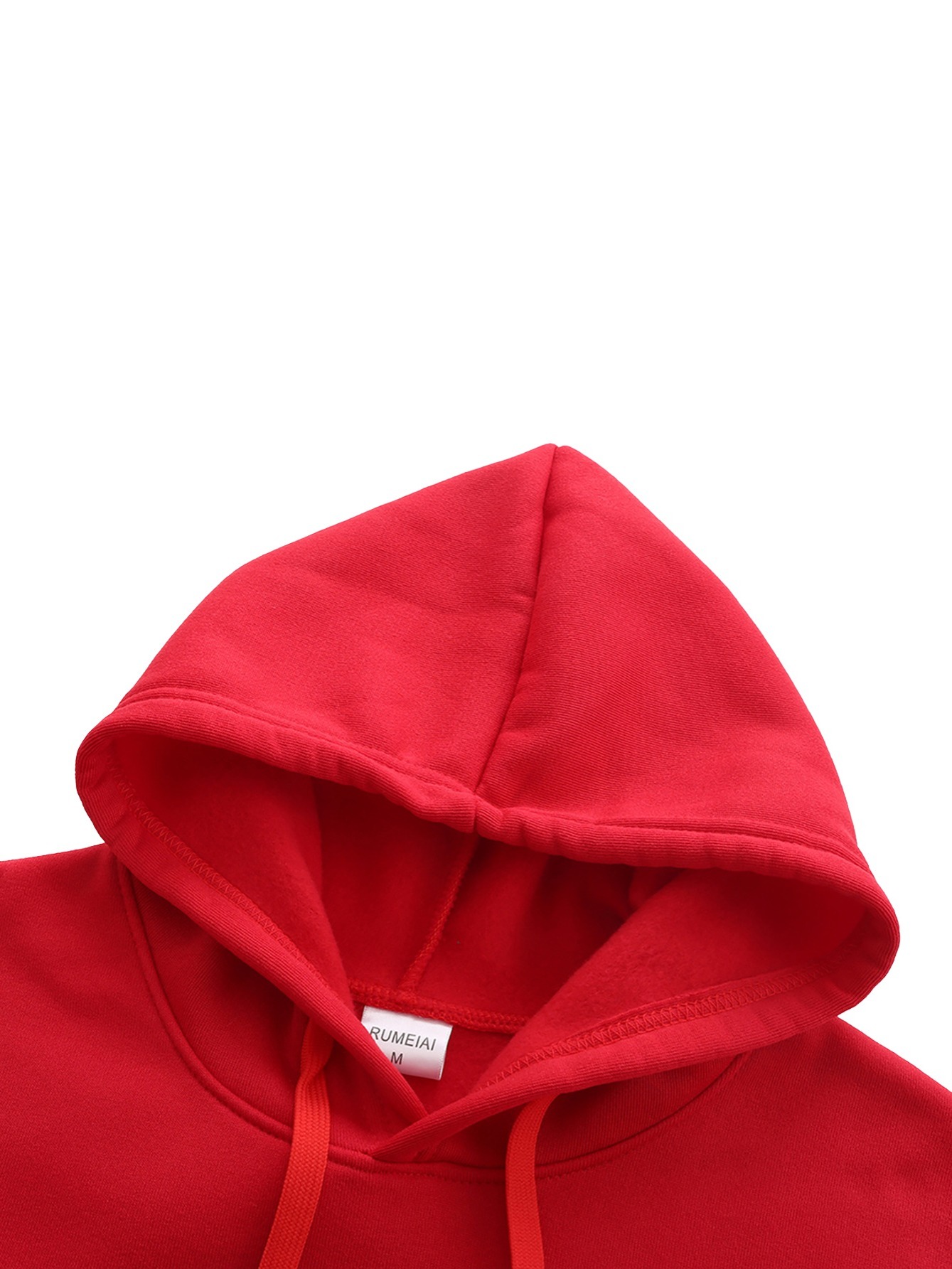 Men's Solid Color Pocket Drawstring Thermal Hoodie - Temu