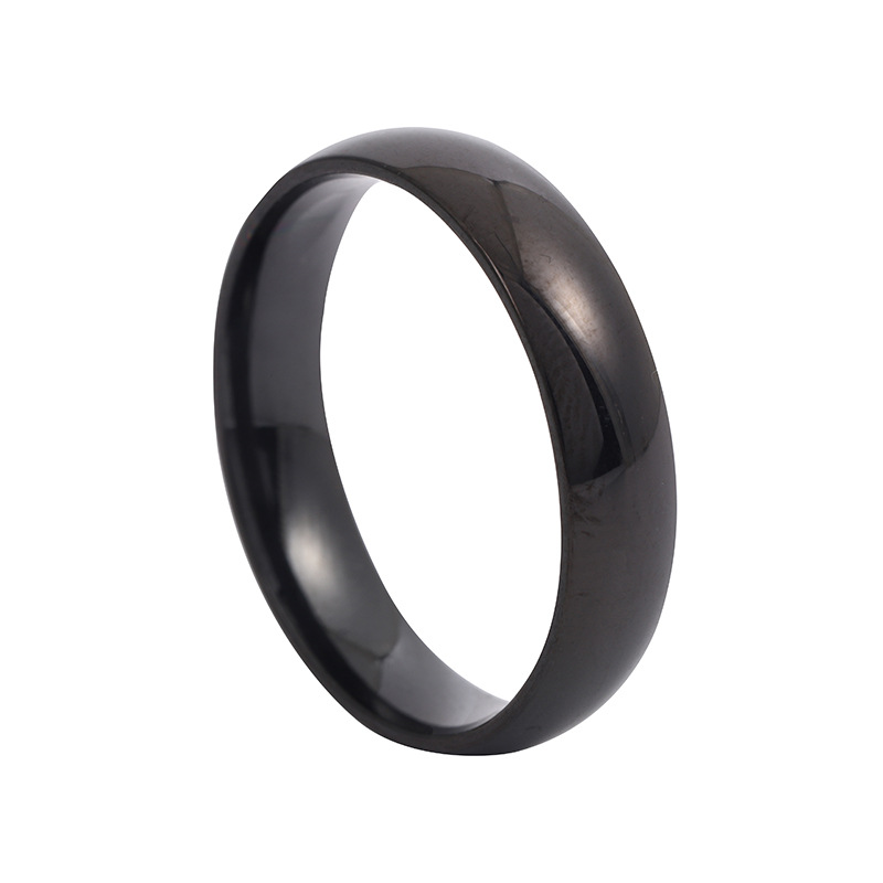 4mm Wide Glossy Couple Ring in 3 Colors