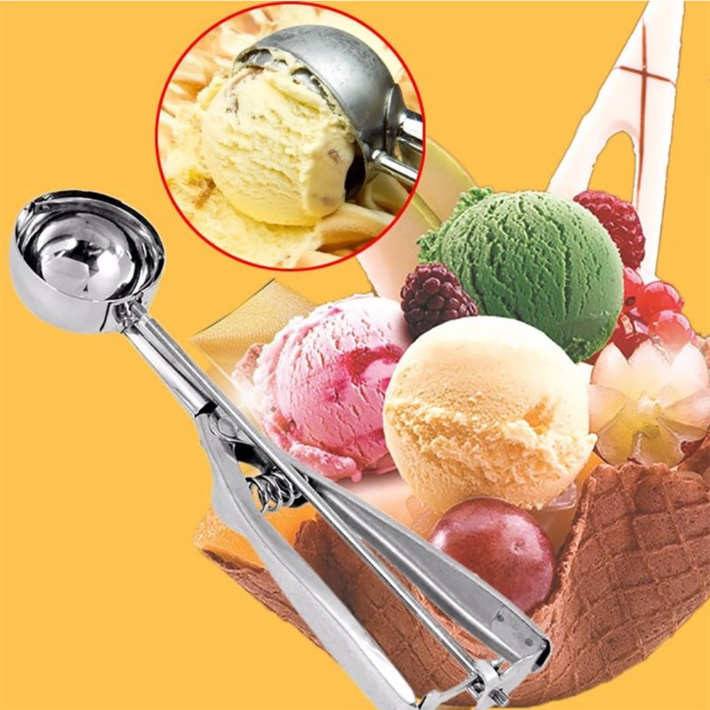 1 Or Ice Cream Scoop,cookie Scoop,cookie Dough Scoop,cream Scoop,ice Cream  Scoop, Black 18/8 Stainless Steel - Temu Italy