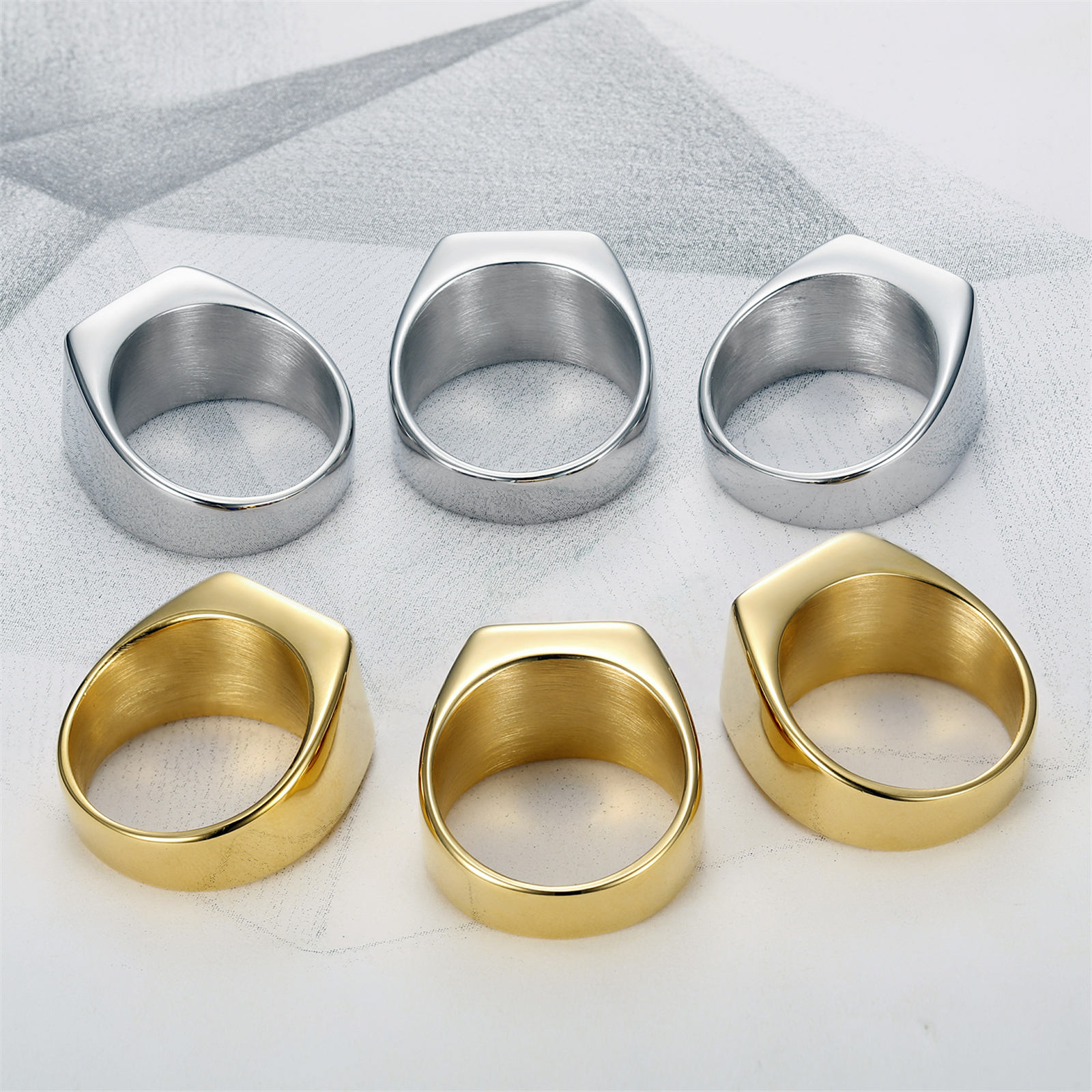 Square Zircon Stainless Steel Ring
