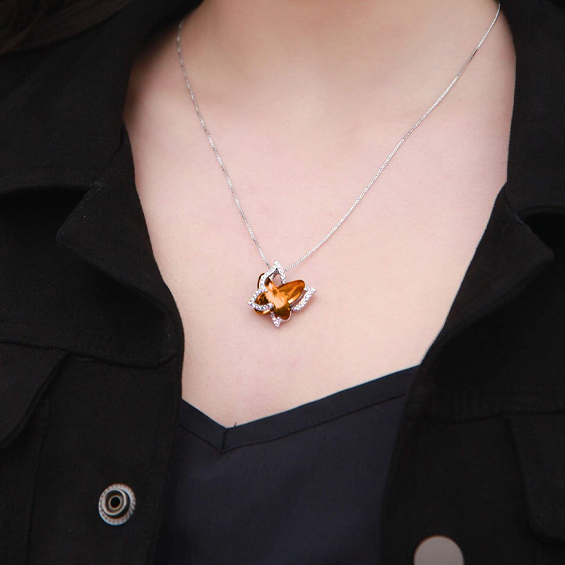 Butterfly necklace hot sale with birthstones