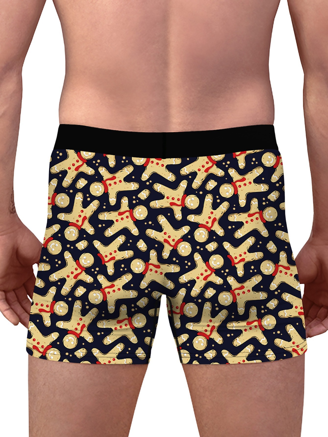 Men' Christmas Funny Gingerbread Man Printing Novelty Boxers - Temu