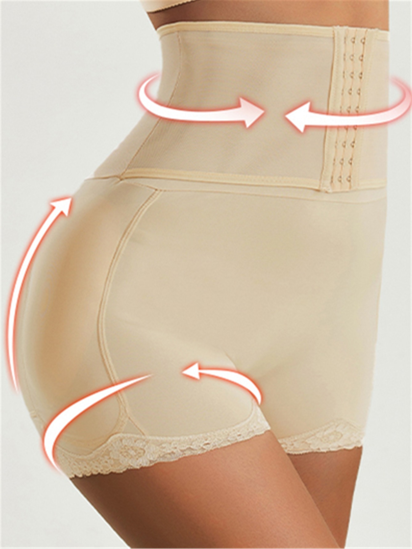 Seamless Mens Tummy Flattening Underwear With Butt Lifter, Hip