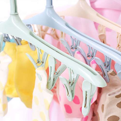 Drying Hanger With 8 Pegs For Laundry Underwear Socks, Multifunction Hanger