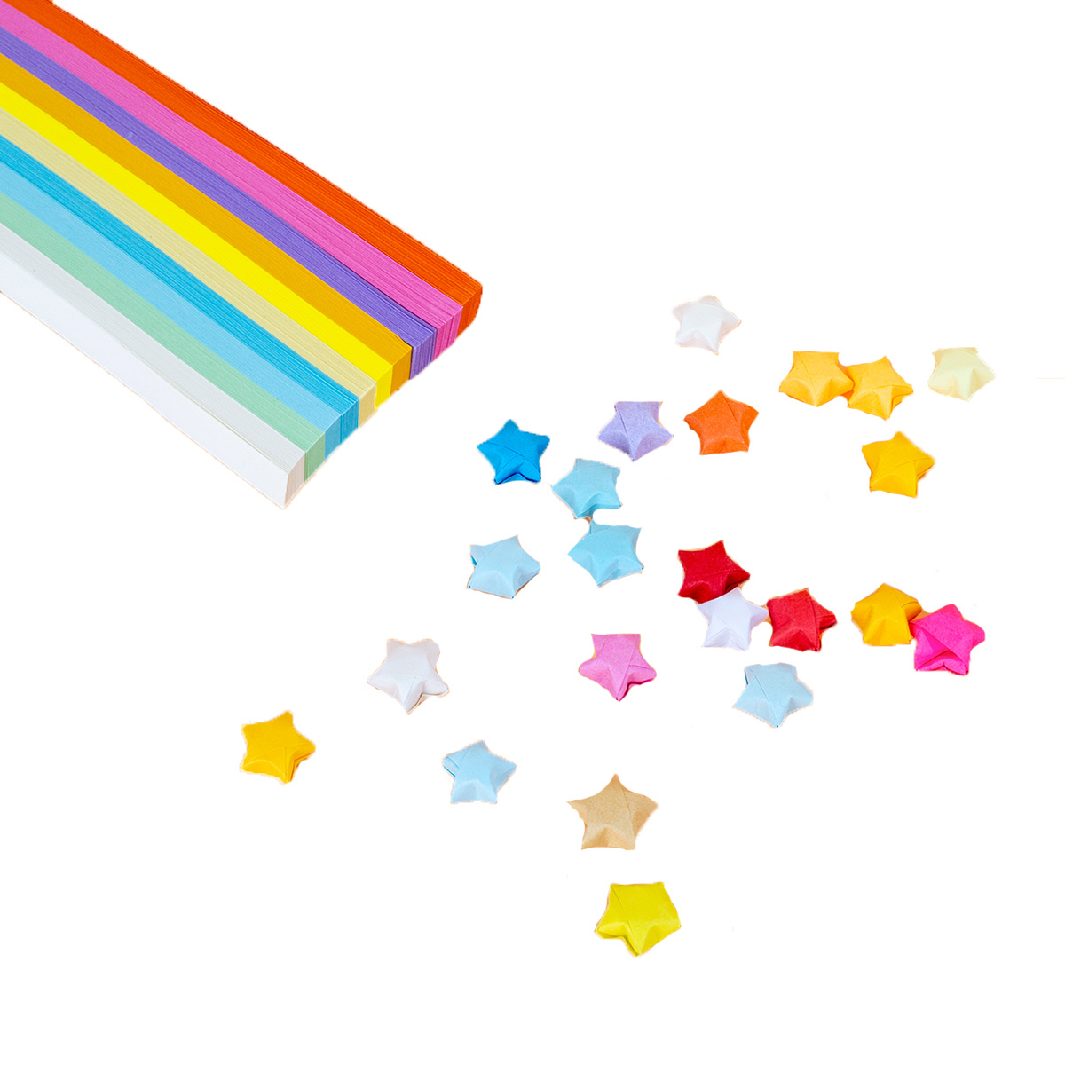  540 Sheets Origami Star Strips, 10Colors Origami Star Paper  Strips, Double Sided Lucky Star Colorful Paper, Solid Color Decoration Paper  Strips Diy Hand Art Crafts : Arts, Crafts & Sewing