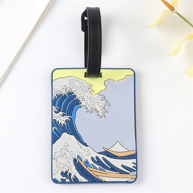  Royal Blue and White Japanese Wave Motif Luggage Tags Travel Bag  Labels Tag Card Holder Name for Baggage Suitcase Bag Backpacks, 2 PCS :  Clothing, Shoes & Jewelry