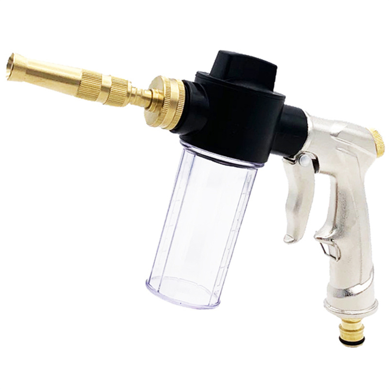 Garden Hose Nozzle, High Pressure Water Hose Nozzle Spray Nozzle With 3.5oz Soap  Dispenser Bottle Snow Car Wash Foam Gun For Watering Plants, Lawn, Pa