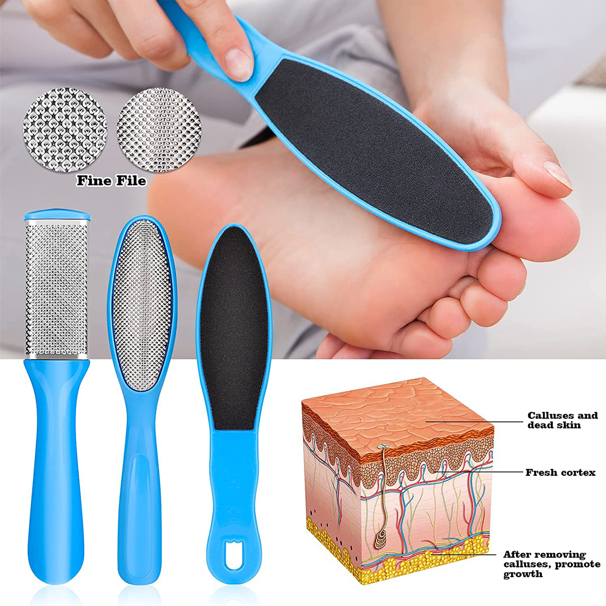 Foot File Callus Remover Pedicure File Large Professional Salon Quality Pedicure  Rasp Tool for Pedicure Kit 