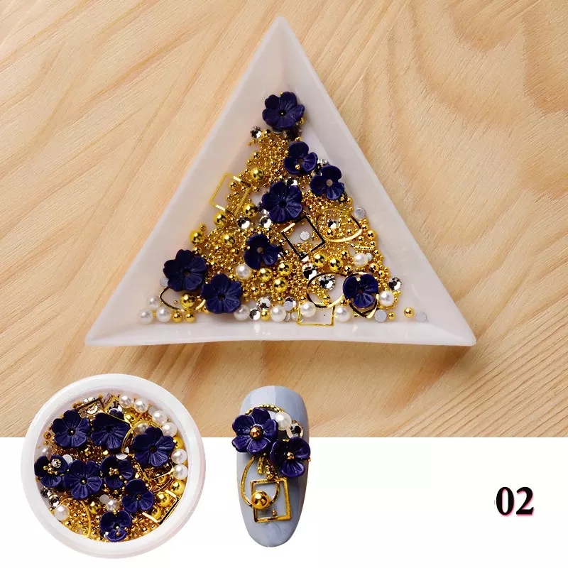 20pcs 3d Tuilip Nail Charms Flower Nail Rhinestones Nail Art Gems Nail  Studs Luxury Tulip Nail Jewelrys Cute Golden Alloy Flower Charms For Nail  Decor