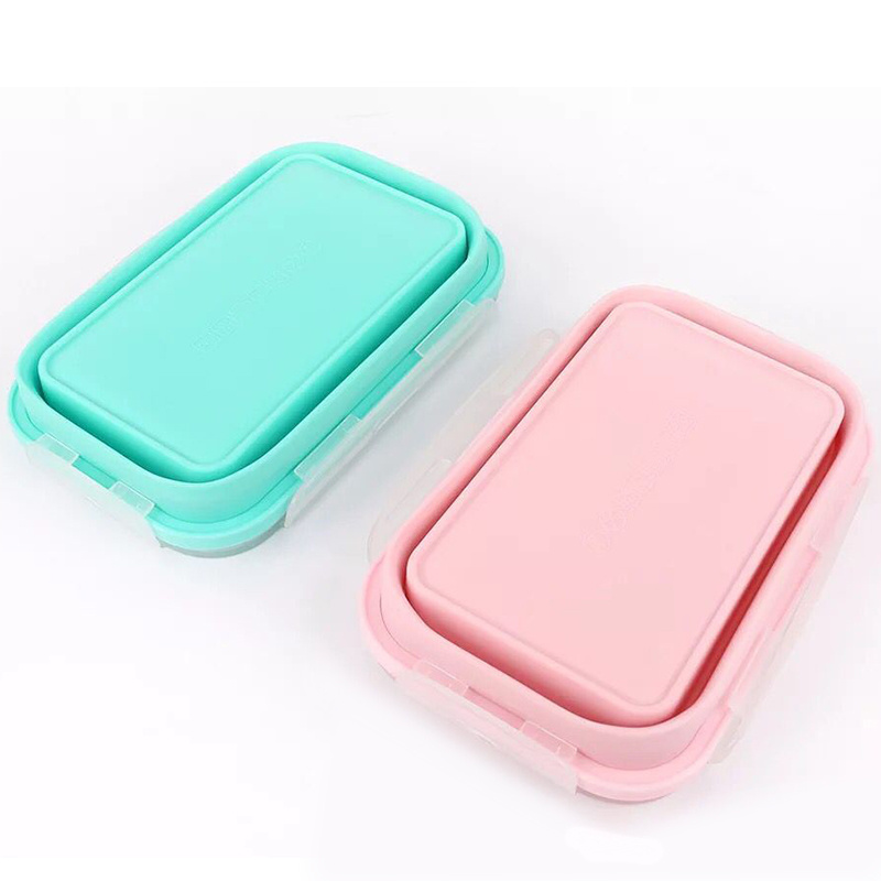 Bpa-free Silicone Collapsible Lunch Box - Portable Food Storage Container  For Home, Kitchen, Camping, And Picnics - Temu