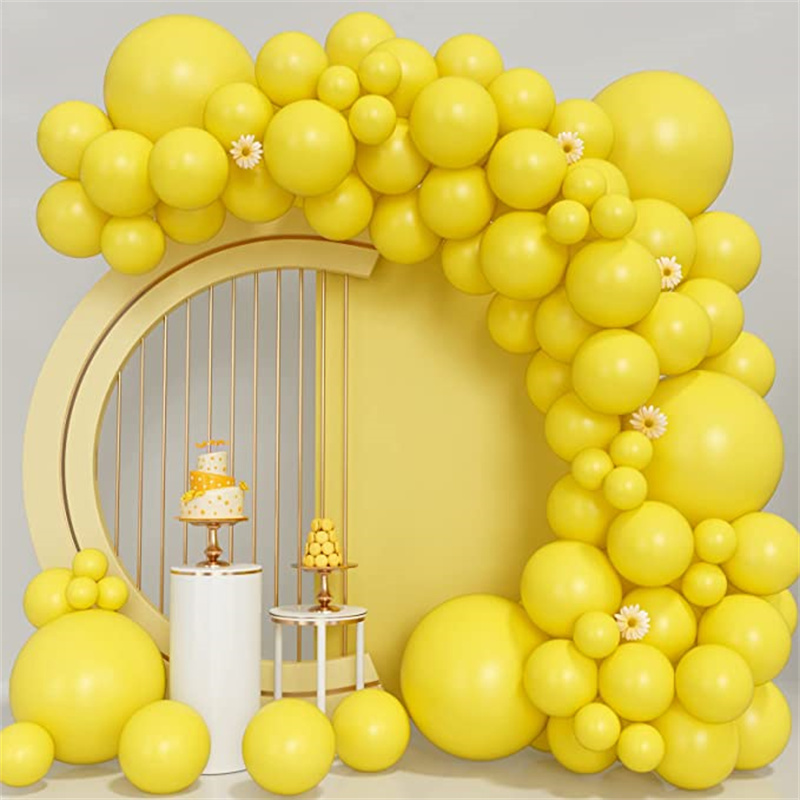 PartyWoo Pastel Yellow Balloons, 50 pcs 12 Inch Pale Yellow Balloons,  Yellow Balloons for Balloon Garland Balloon Arch as Party Decorations,  Birthday