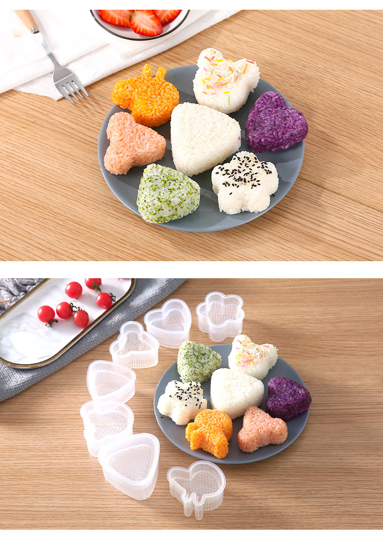 Onigiri Mold, 3 Pack Rice Mold Musubi Maker Kit, Musubi Maker Press,  Classic Triangle Rice Ball Mold Maker for Kid Lunch Bento Sushi Plates,  Home DIY