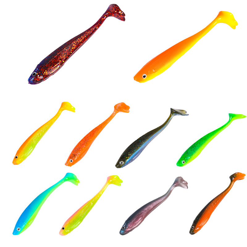Soft Fishing Lure Silicone Worms Bait Artificial Rubber Baits Bass