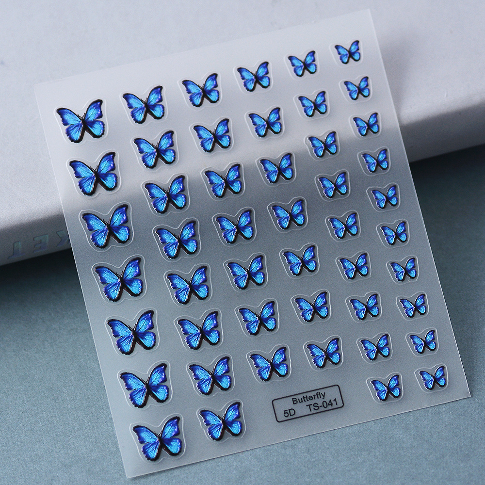 Image of Nail Sticker 3d Butterfly Nail Patch Nail Decor Accessory, Art Decoration Nails Manicure Decor