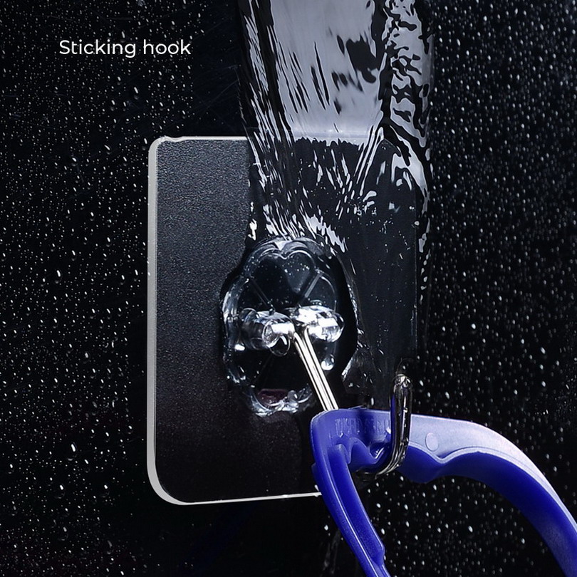Heavy Duty Transparent Waterproof Sticky Hooks Keys Bathroom - Temu