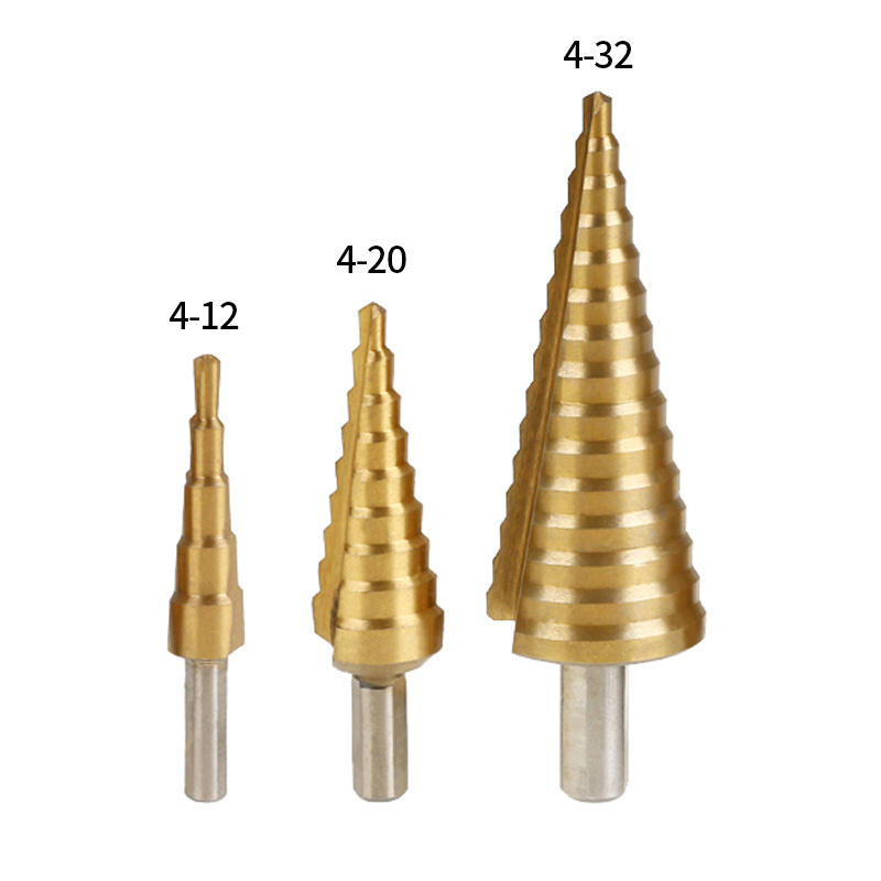 1 Pieza/3 Piezas Hss Broca Escalonada Recubierta Titanio - Temu