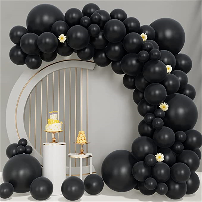 White Black Balloon Garland Arch Kit Matte Latex Black White - Temu