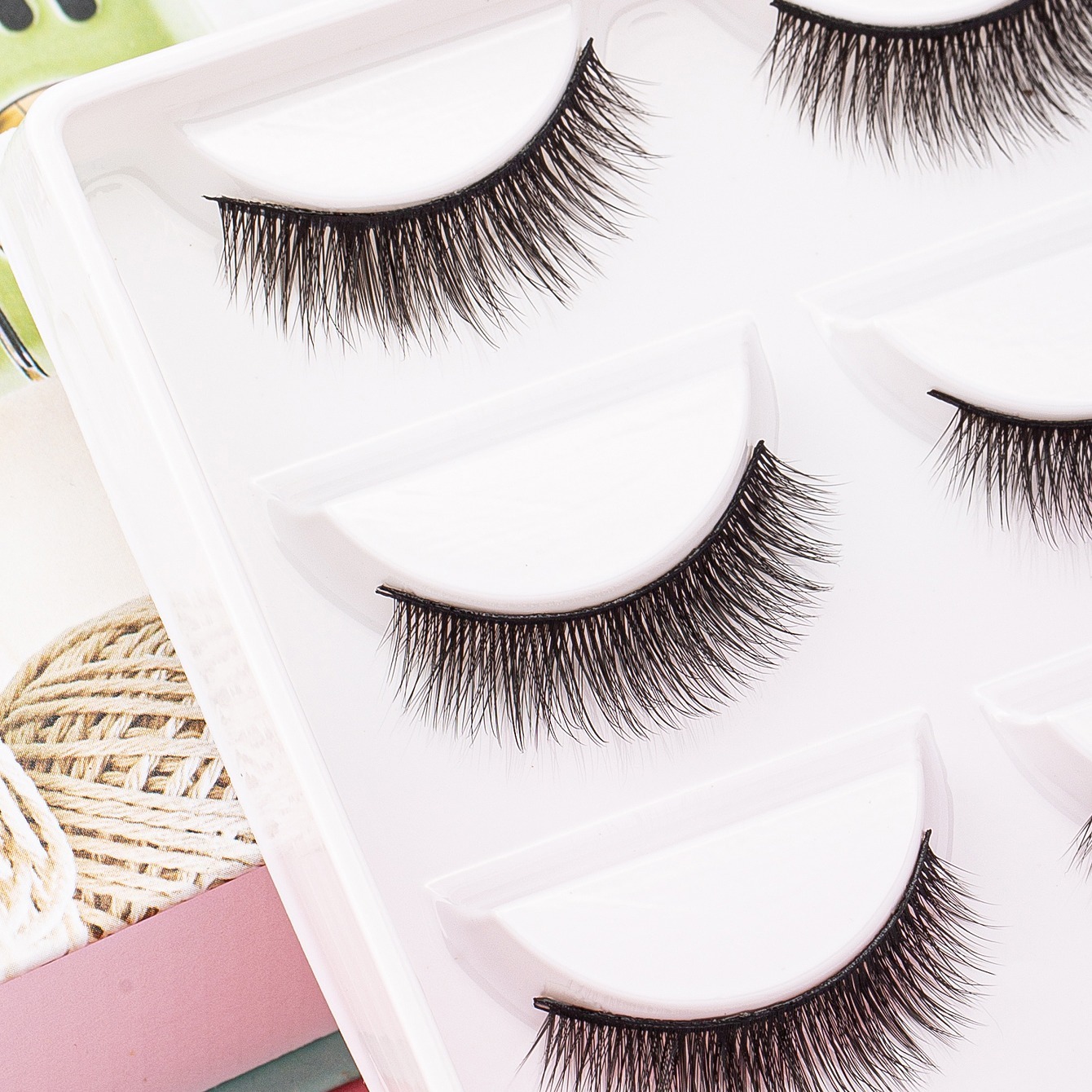 Natural False Eyelashes 3d Handmade Long Crisscross - Temu