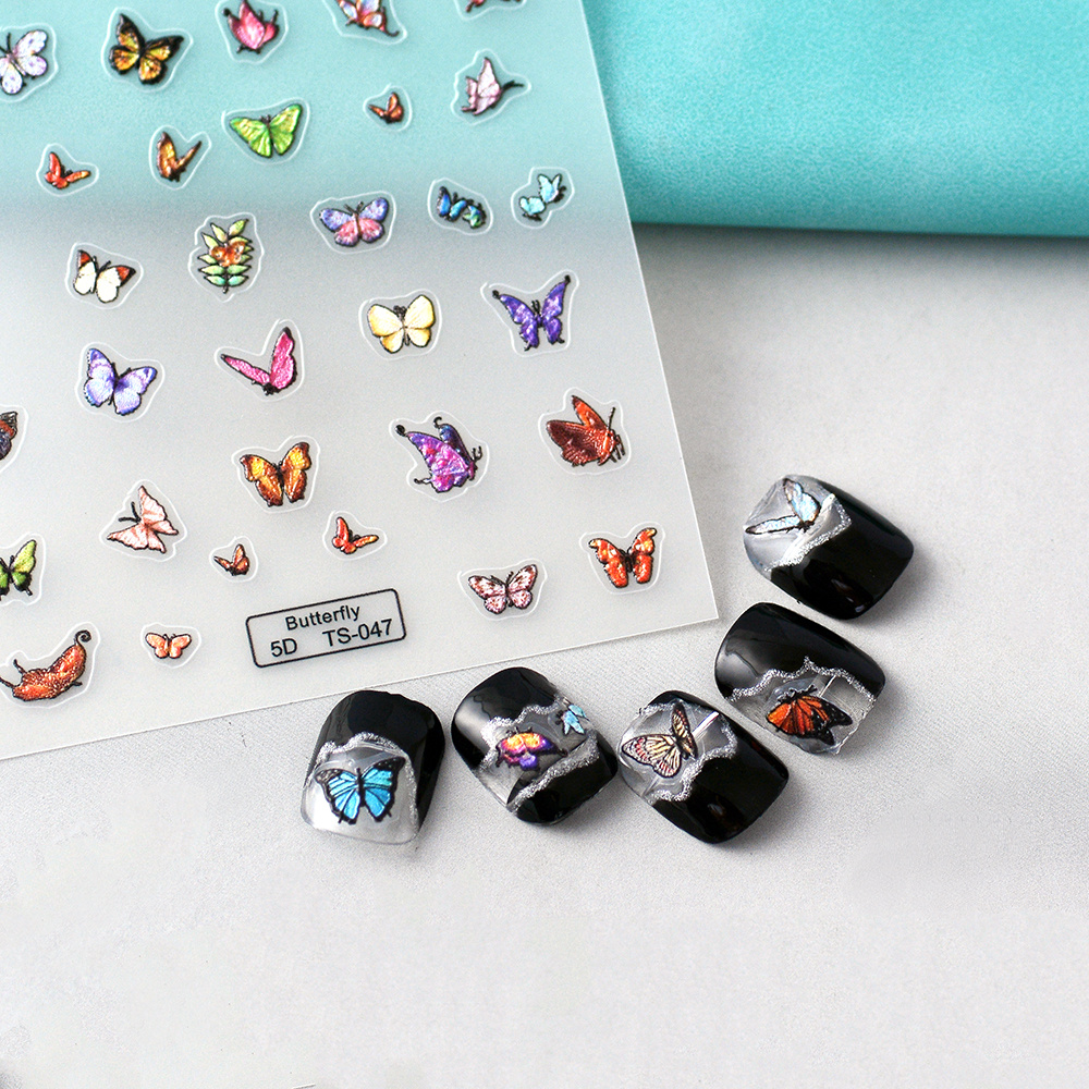 5D Butterfly Manicure Stickers Nail Art Kit