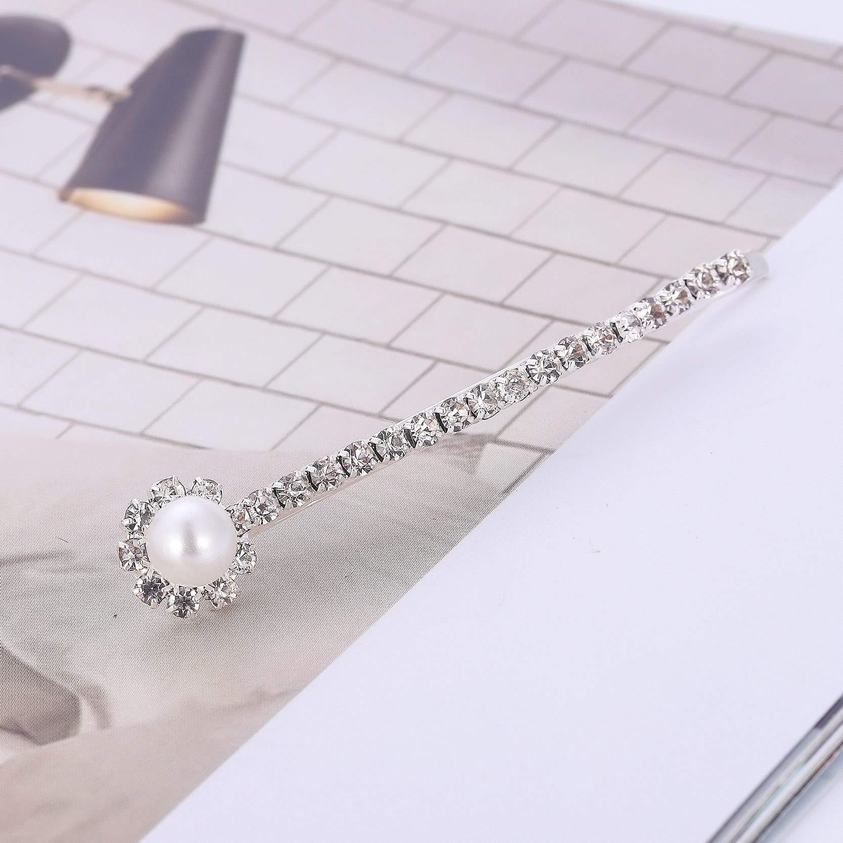 Rhinestone Bobby Pins Faux Pearl Hair Barrettes