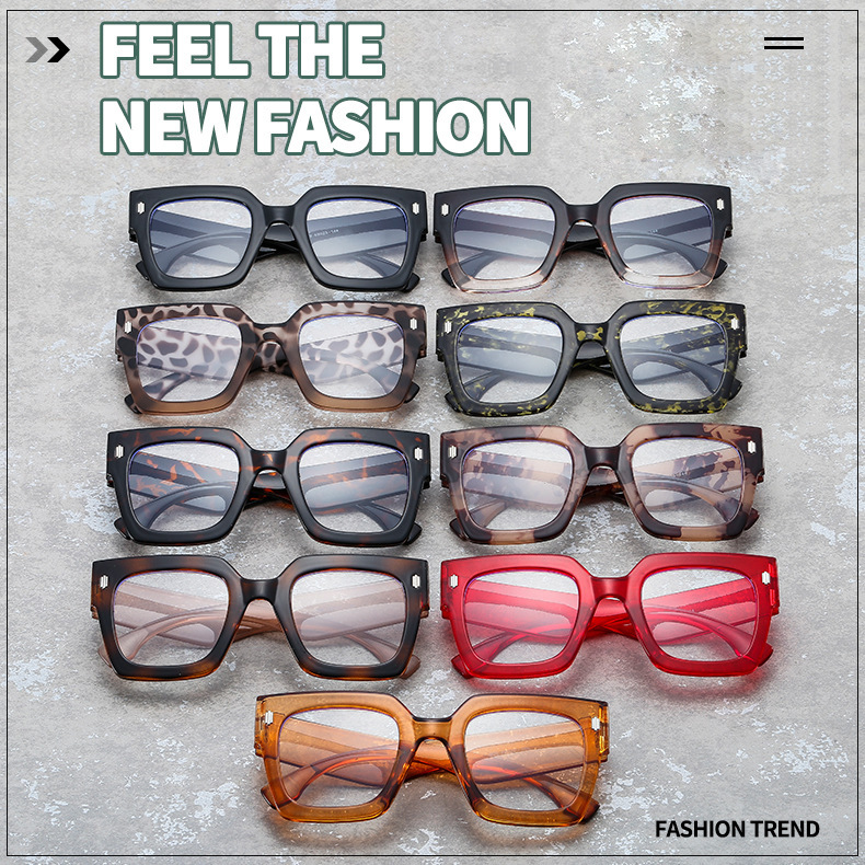 Monturas de gafas cuadradas para mujeres Tendencias Diseño lujoso Lentes  transparentes Gafas de gran tamaño Estilos de moda - Temu