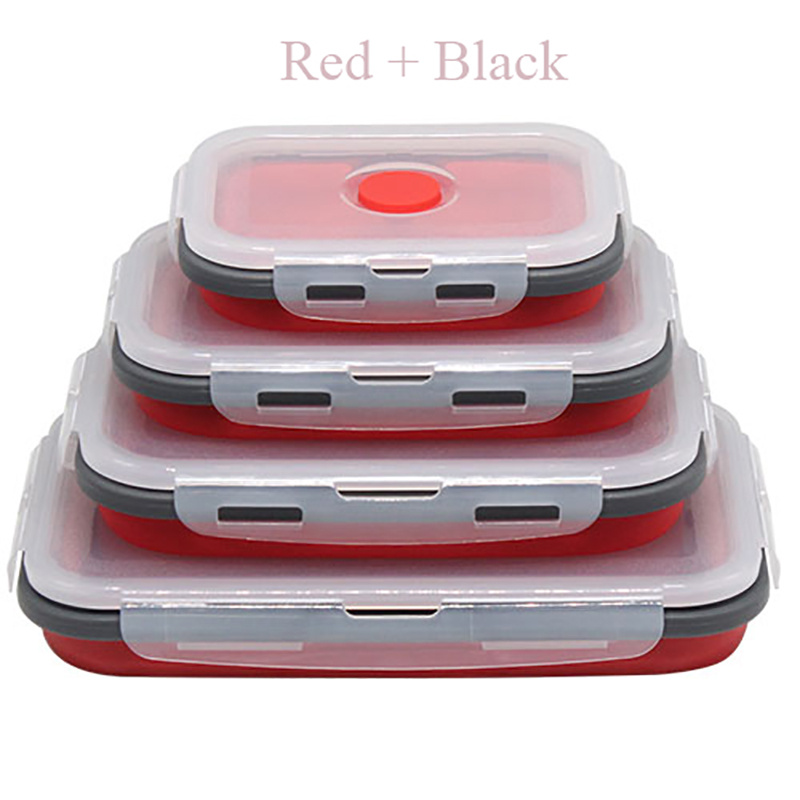 Kitchen Silicone Rectangle Lunch Box Collapsible Bento Box Folding Food  Container Bowl For Dinnerware Home, Food Storage Container Bento Bpa Free  Microwavable Portable Picnic Camping Outdoor - Temu