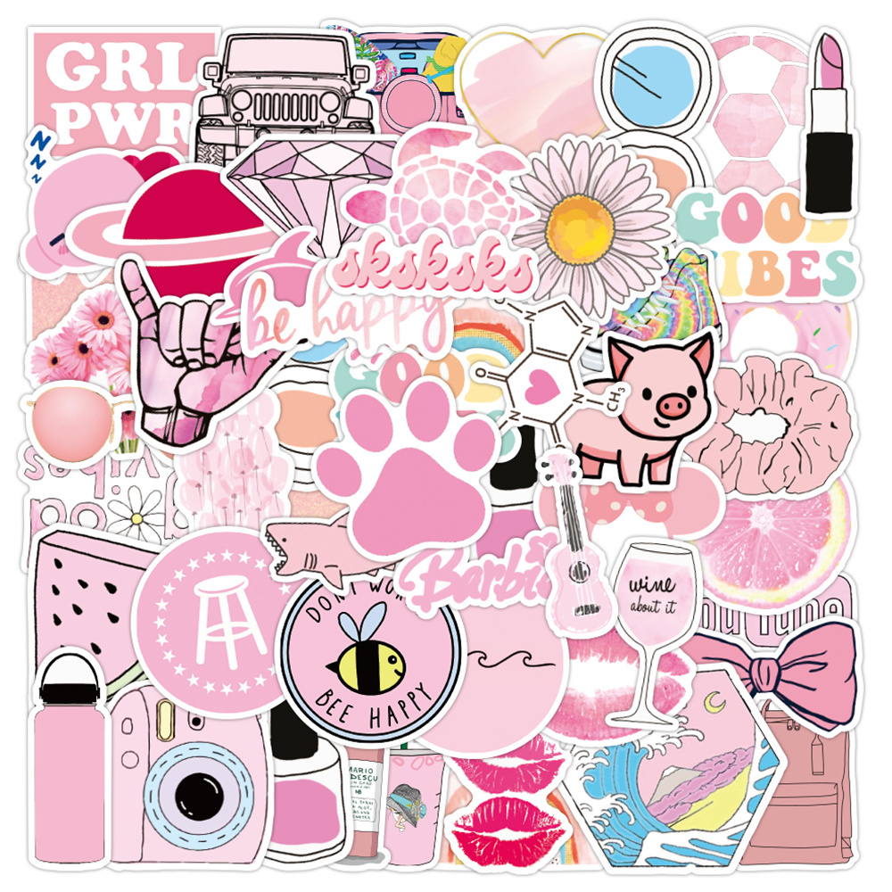 IMS Cute Kawaii Vinyl Sticker Aesthetic Decal Waterproof for Water Bottle  Laptop - 12 Pack : : Electronics