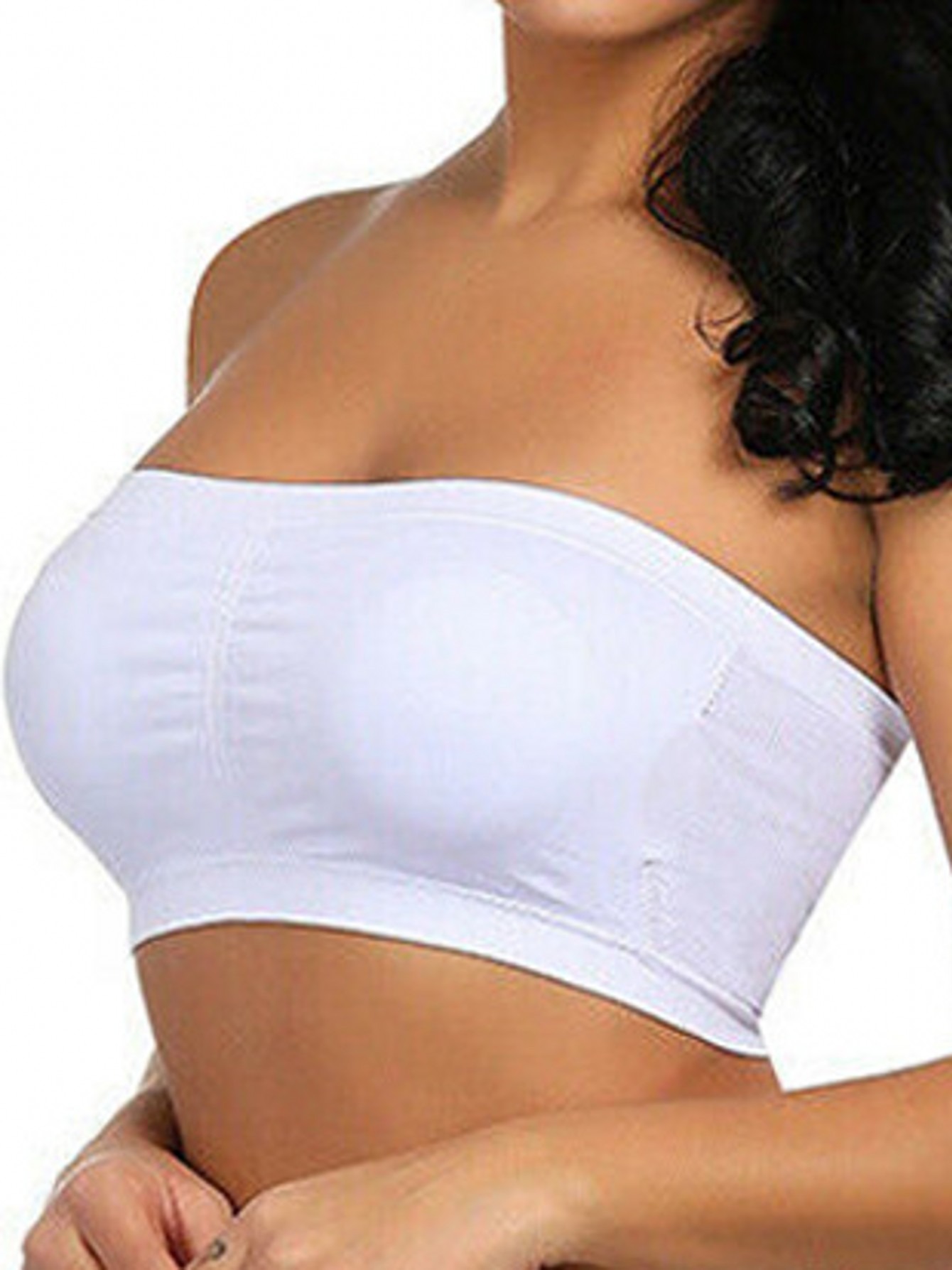 Women's Breathable Wrap Chest Strapless Bras Solid Seamless - Temu