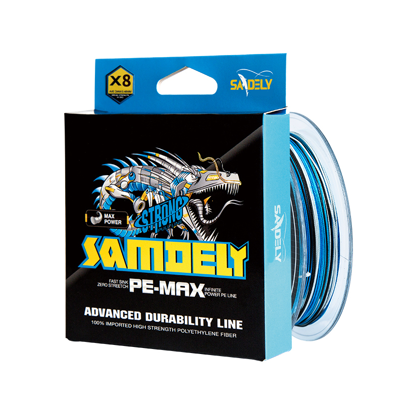 Samdely 8 Strand Braided Fishing Line - Abrasion Resistant 500Yds Pro Grade  Braided Lines Thin Diameter & Zero Stretch - Improved Knot Strength  Superline Test For Saltwater & Ice Fishing Ocean Blue 