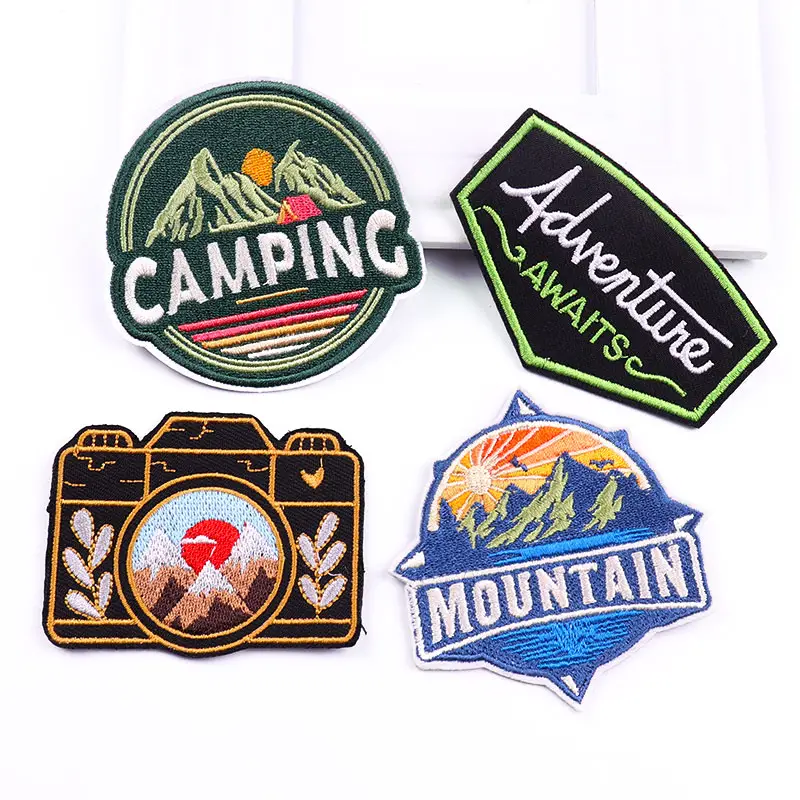 Go Camping Embroidery Patches - Diy Clothes Stickers For Fabric