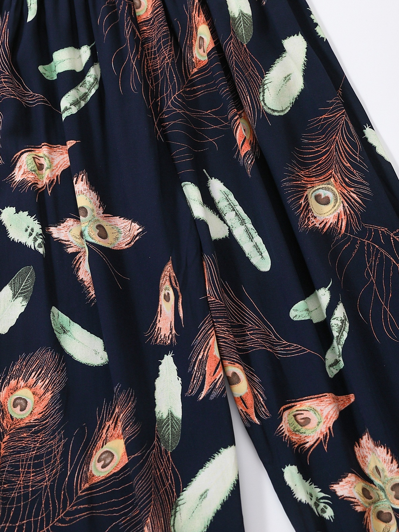 Kids Floral Print Casual Leg Pants