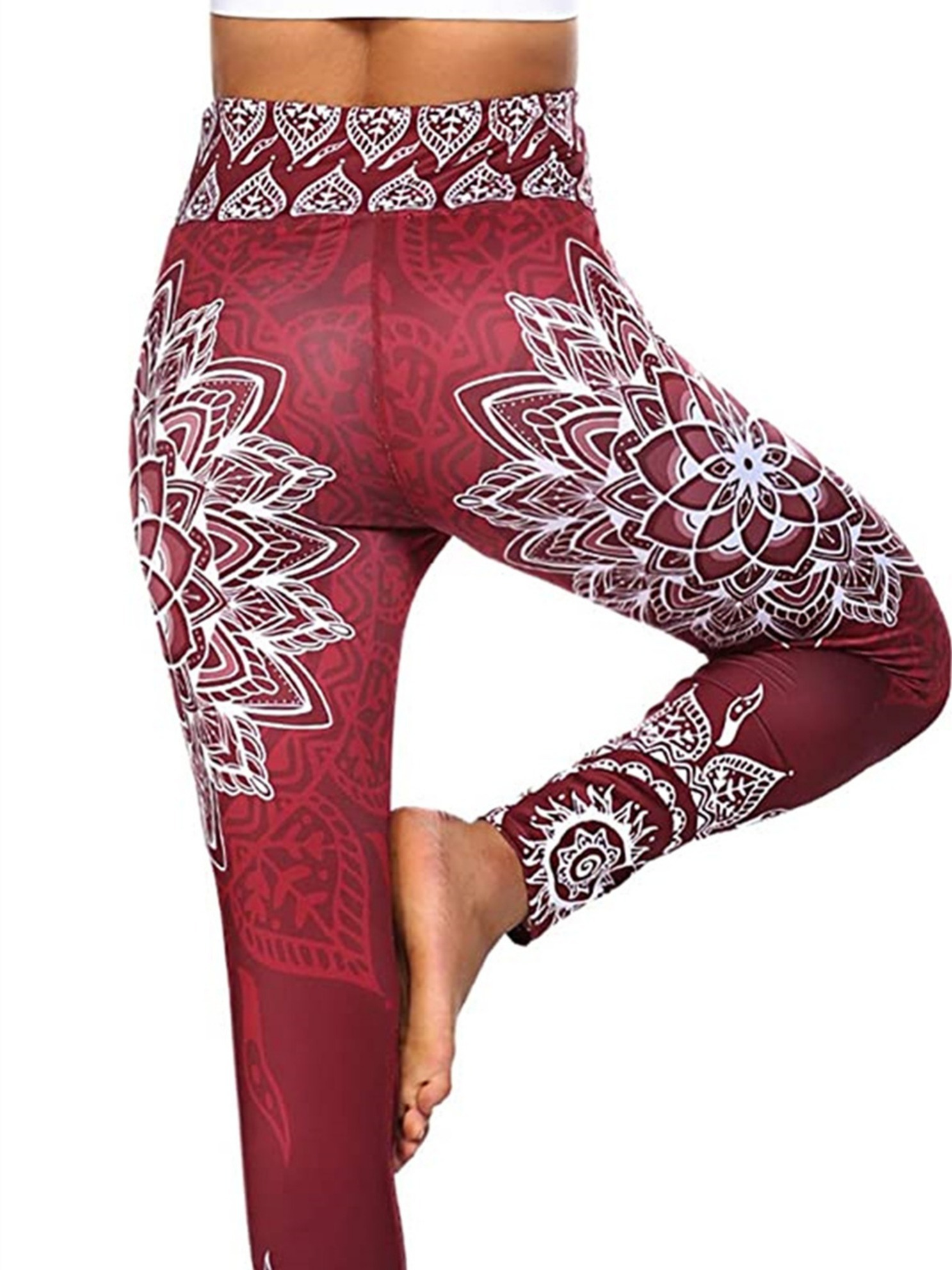 Floral Yoga Leggings Women Comfortable Stylish Workout Pants - Temu