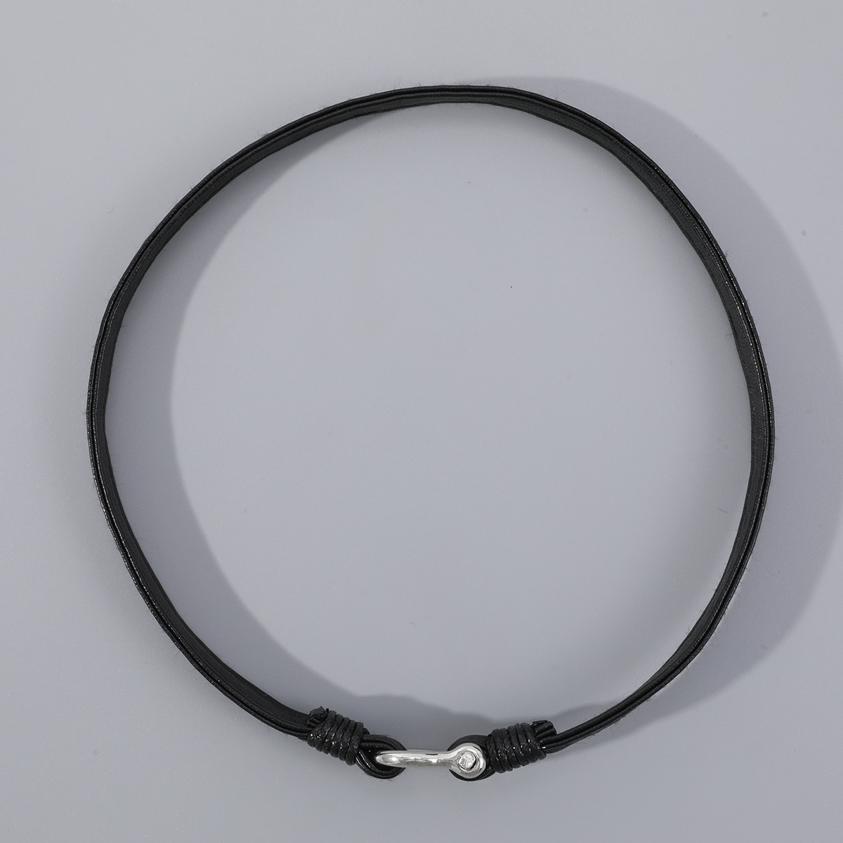 Mens Leather Choker Mens Black Leather Choker Mens Pendant 