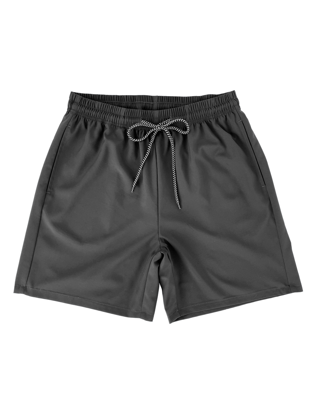 Solid Color Casual Sports Shorts Elastic Waist Fitness - Temu