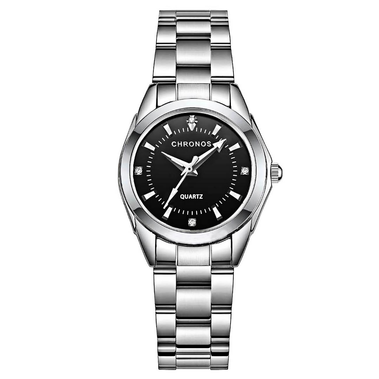 Black metal watches for womens new arrivals