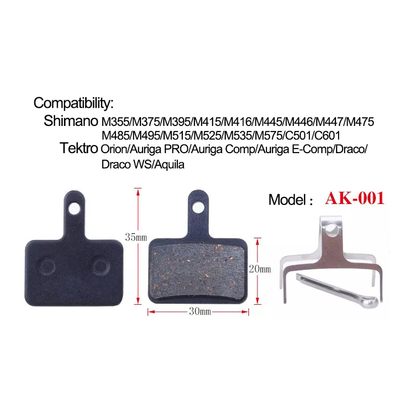 worn mtb brake pads