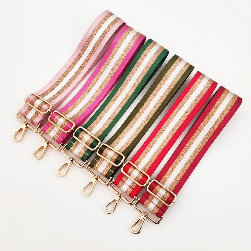New Gold Line Wide Shoulder Strap Colorful Bag Strap - Temu