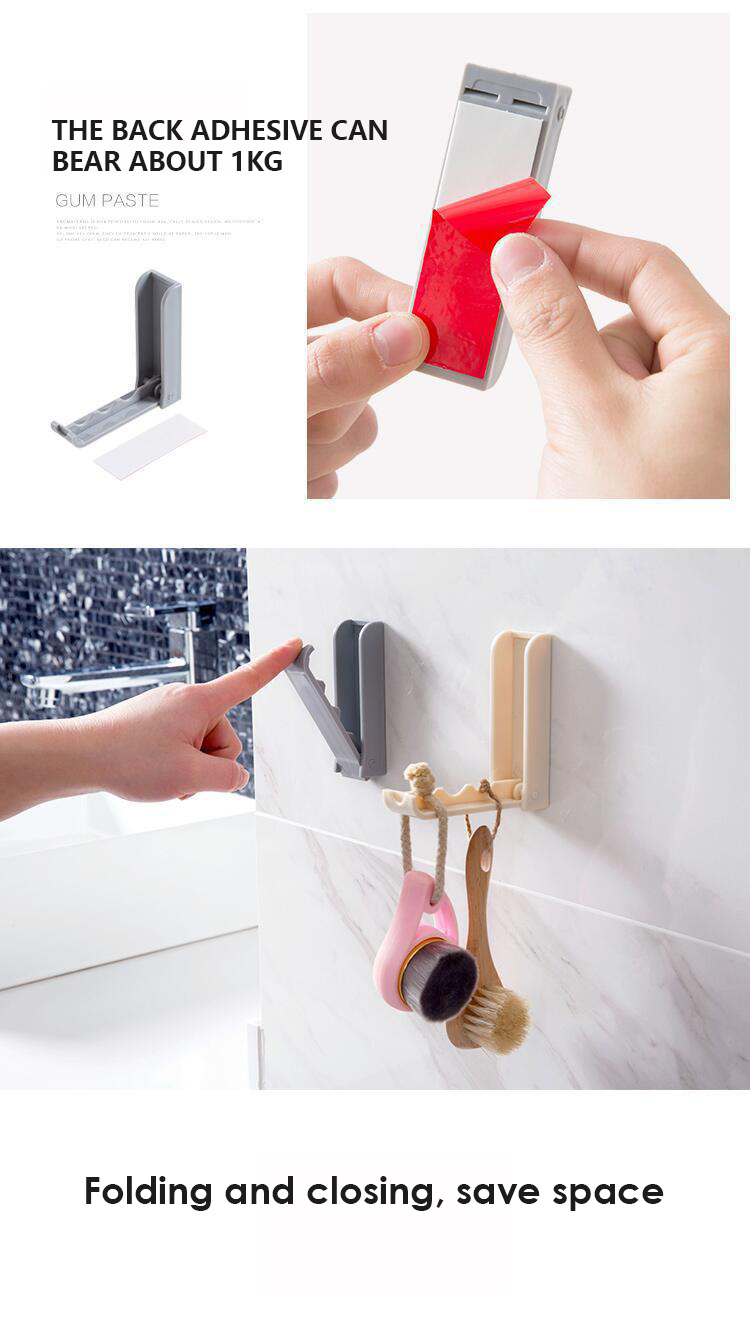 Sticky Folding Hook Hidden Clothes Hook No Punching Single - Temu