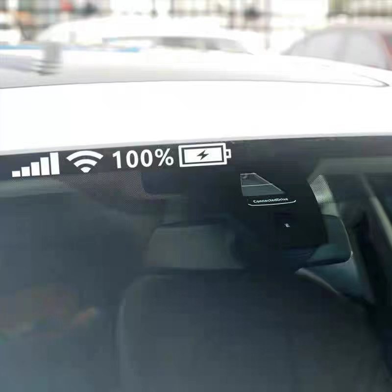 Nouiroy Signal WiFi pleine batterie signe autocollant amusant pour  voitures, autocollants de fenêtre de voiture, décalcomanies uniques de  véhicule