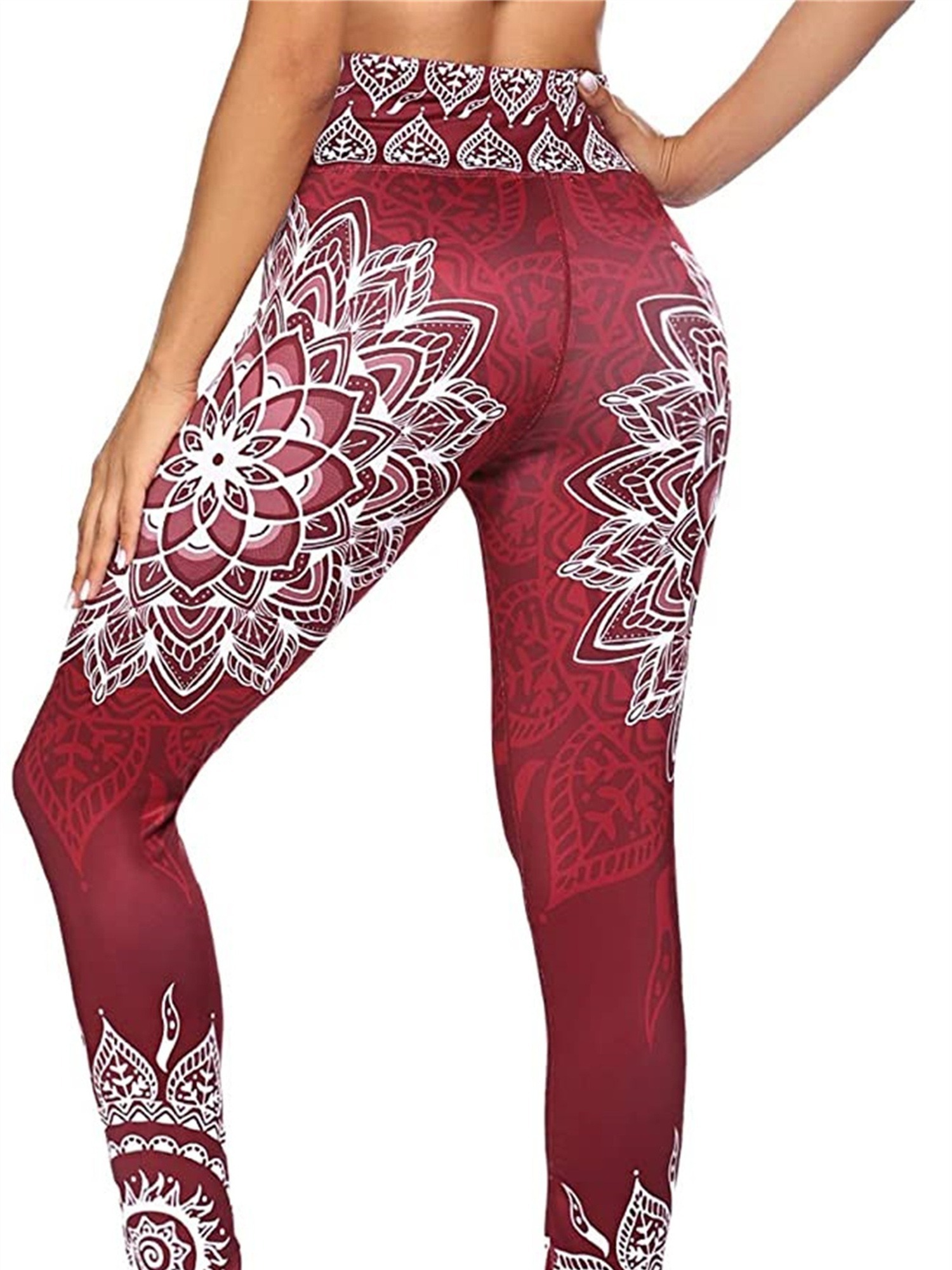 Floral Yoga Leggings Women Comfortable Stylish Workout Pants - Temu