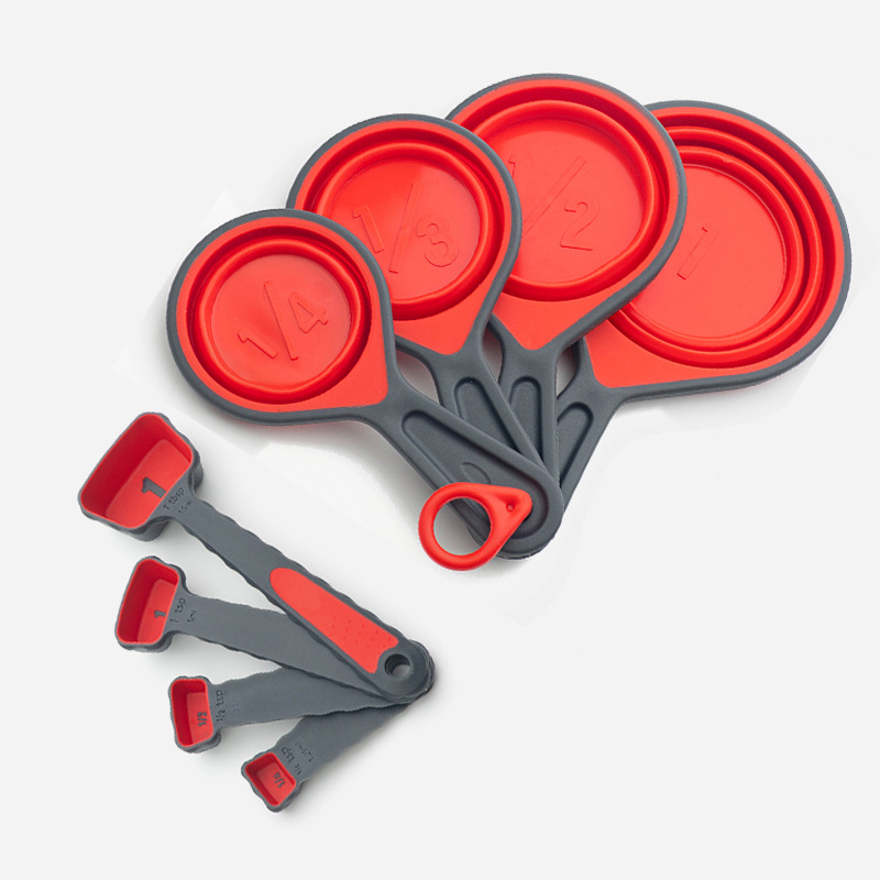Collapsible Measuring Cups and Measuring Spoons Portable