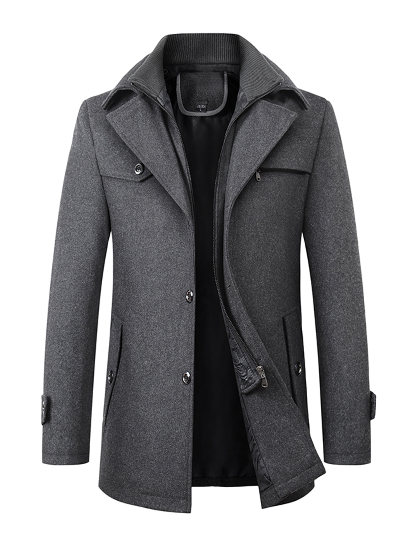 Wool coat, Double breasted wool jacket, winter coat, long jacket