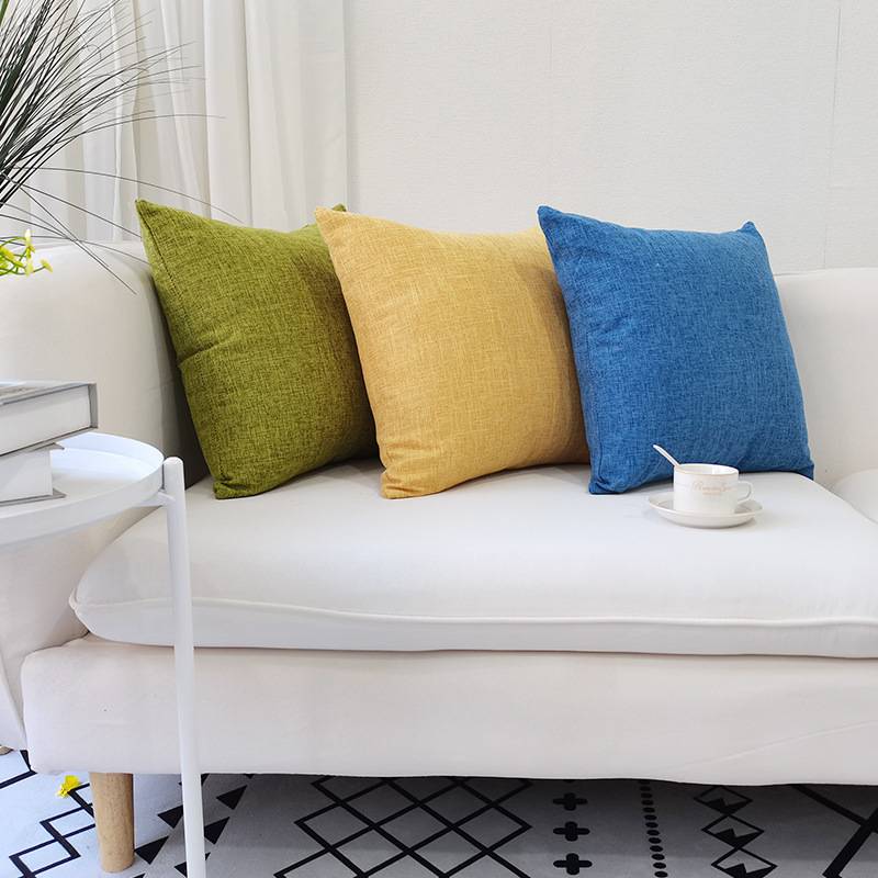 2 Federe Per Cuscino 50x50 Cm - Copricuscini Decorativi In Giallo Per Divano, Letto E Casa - Morbide E Lavabili