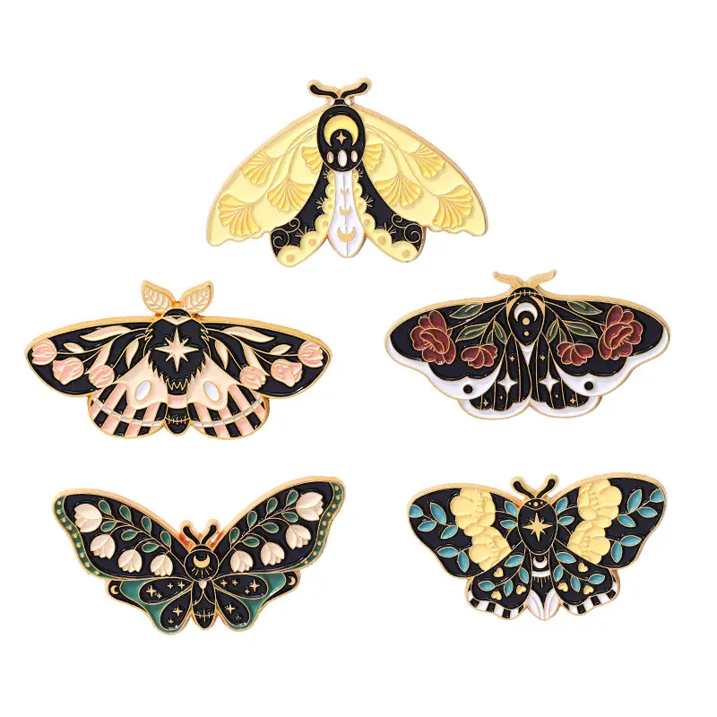 Floral Moth Butterfly Enamel Anime Pins Custom Insect - Temu