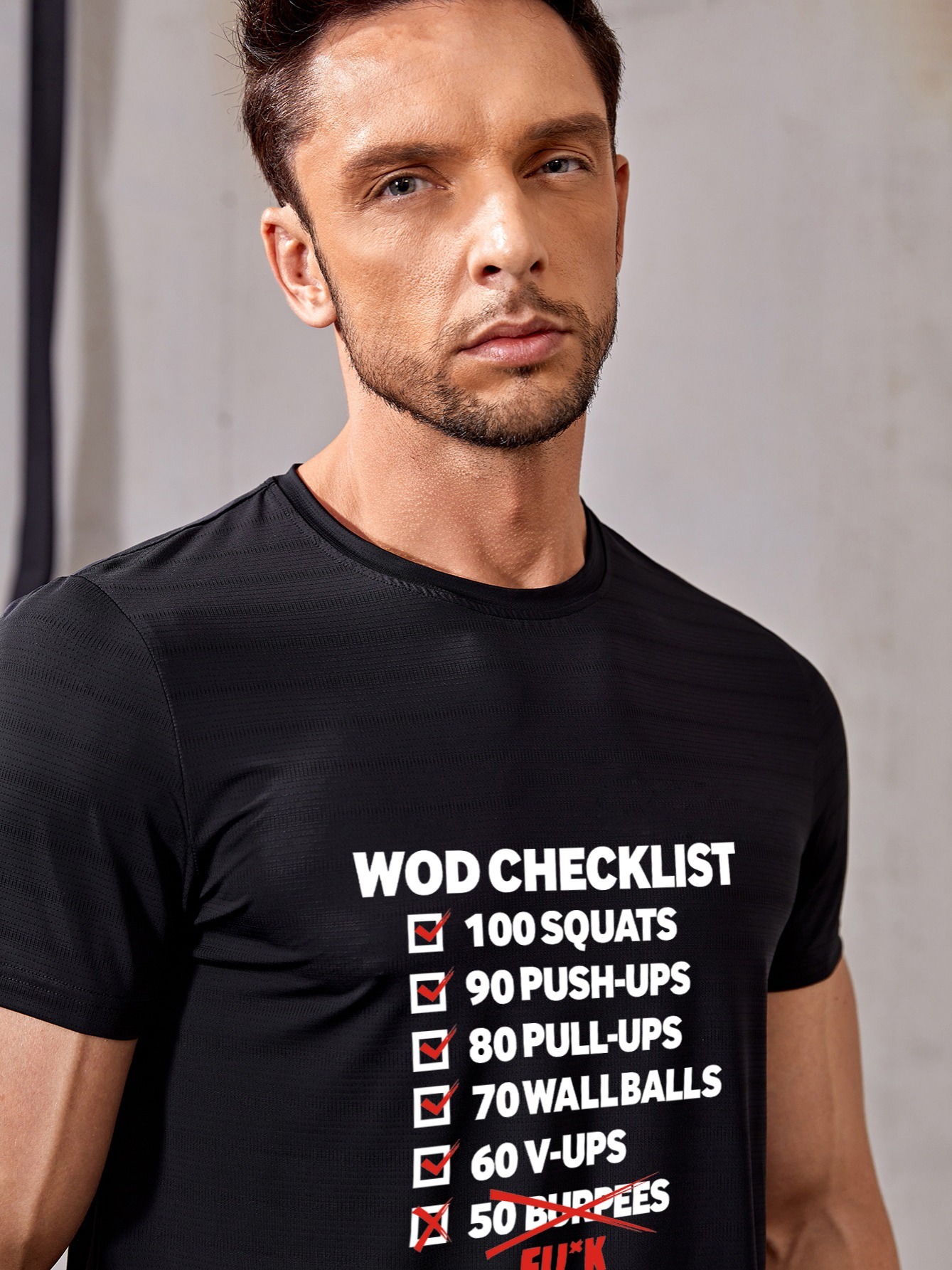 Men's Quick-drying & Absorb Sweat Letter Print Sports Tee - Men's