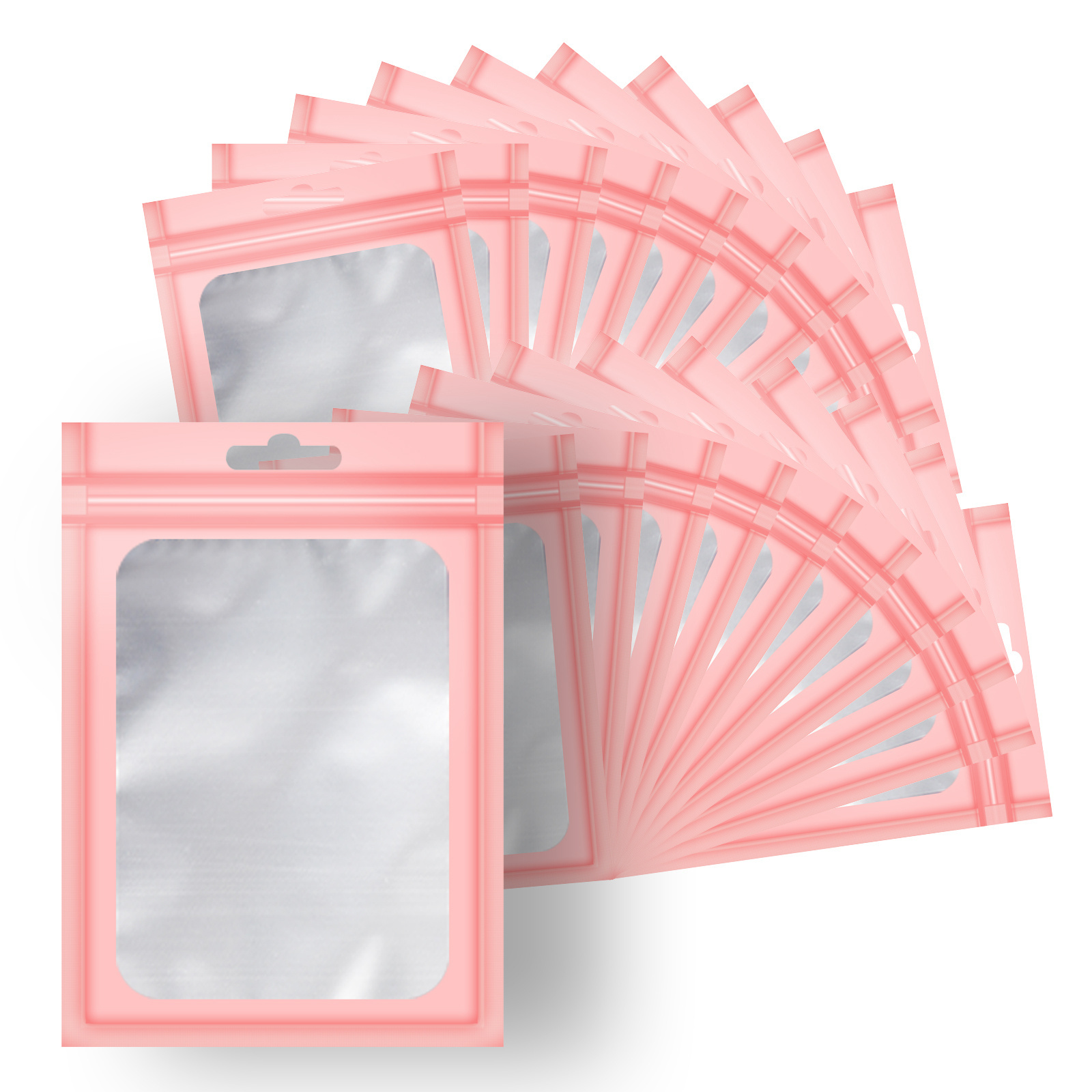 joycraft 100Pcs Mylar Bags, Resealable Smell Proof Bags, Matte Pink Zip  Lock Bags Cute Small Plastic Bags, Sample Bags for Jewelry, Eyelashes,  Small