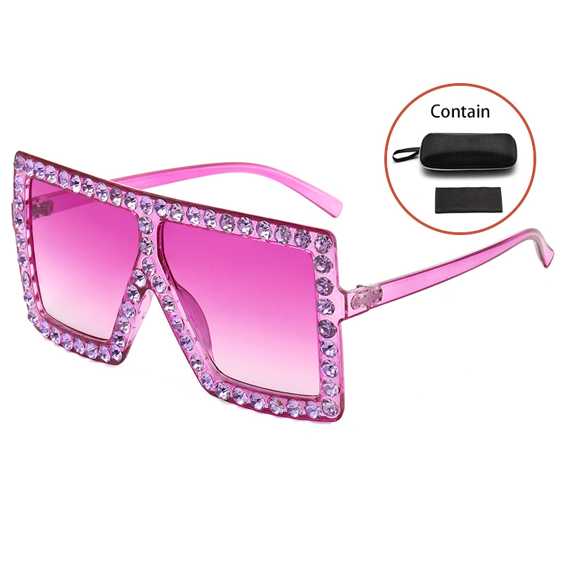 Oversized Square Sunglasses For Women Men Luxury Color Block Rhinestone  Decor Decorative Glasses For Party Prom Club - Temu