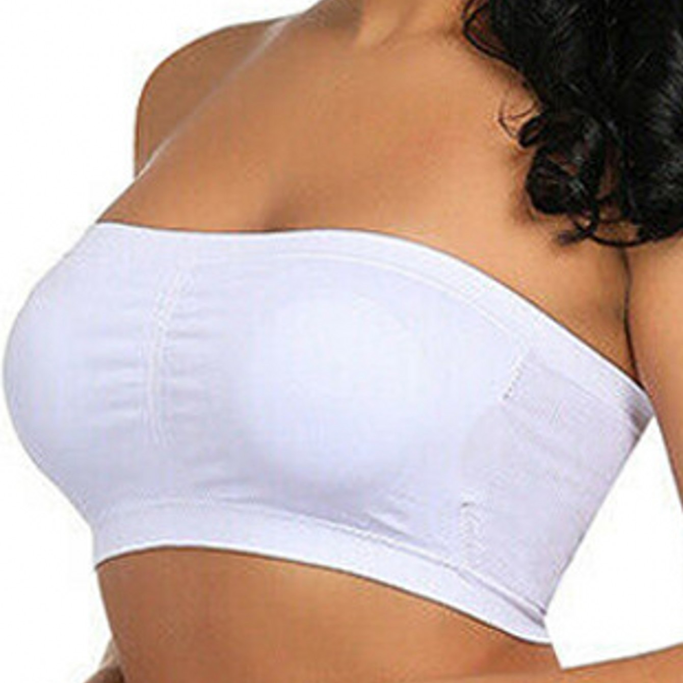 

Women's 2 Layers Anti-slip Light Patched Tube Lingerie Off The Shoulder Bra With Breast Pad Without Underwire Wrap